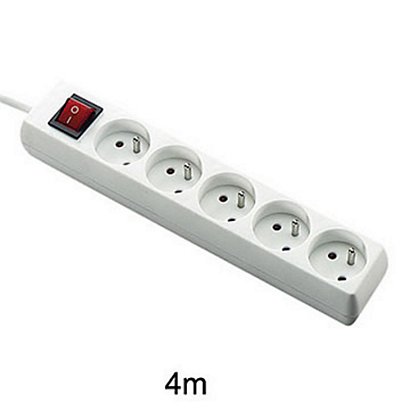 Multiprise 5 prises avec interrupteur - cordon 4 m - Câbles & Rallonges  Électriquesfavorable à acheter dans notre magasin