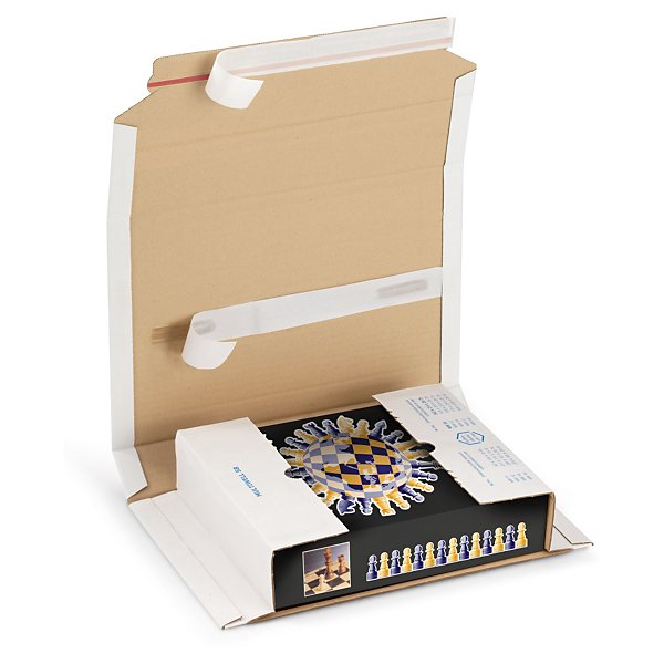 Multiwell® - vita självhäftande pappomslag L 302 x B 215 x H 20-75 mm - 2