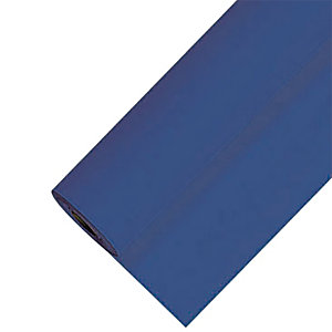 Nappe en papier damassé en rouleau de 1,18 x 25 m, coloris bleu vif