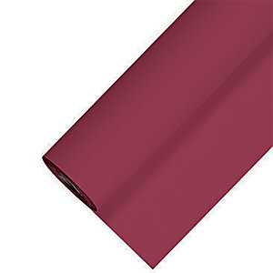 Nappe en papier damassé en rouleau de 1,18 x 25 m, coloris bordeaux
