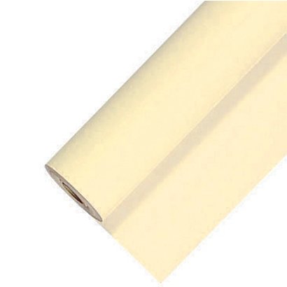 Nappe en papier damassé en rouleau de 1,18 x 25 m, coloris vanille - 1