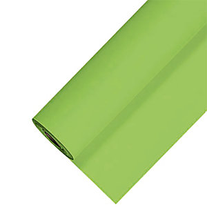 Nappe en papier damassé en rouleau de 1,18 x 25 m, coloris vert pomme
