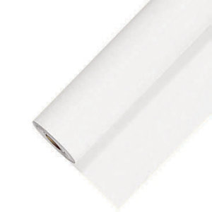 Nappe en papier damassé en rouleau de 1,20 x 10 m, coloris blanc
