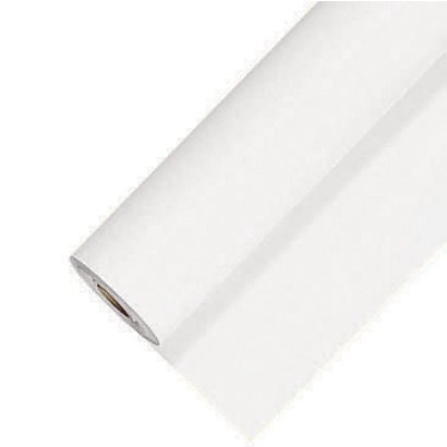 Nappe en papier damassé en rouleau de 1,20 x 10 m, coloris blanc - 1