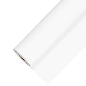 Nappe en papier damassé en rouleau de 1,20 x 50 m, coloris blanc
