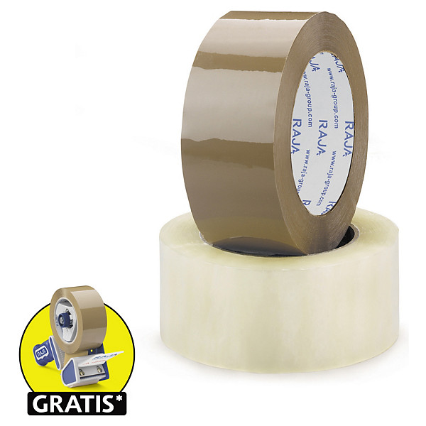Nastri adesivi polipropilene silenzioso 35 micron trasparente RAJA 50mm x 132m - 1