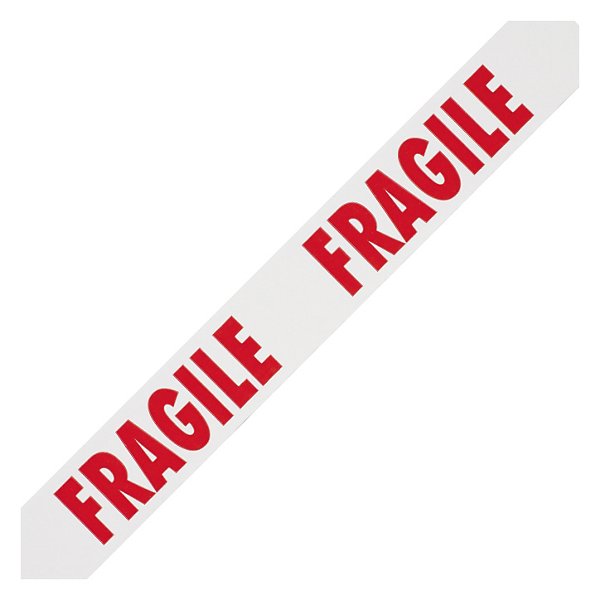 Nastri adesivi PVC 32 micron bianchi RAJA con stampa fragile + sigillo di garanzia 50mm x 66m - 2