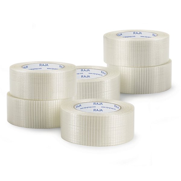 Nastri adesivi rinforzati con trama bidirezionale 140 micron RAJA 75mm x 50m - 2