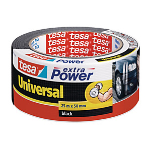 Nastro adesivo Tesa Extra Power Universal - nero - 25 m x 50 mm Nastro adesivo Tesa Extra Power Universal - nero - 25 m x 50 mm