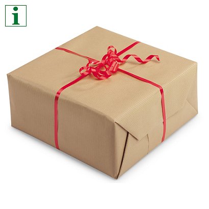 Natural Kraft gift wrapping paper, 700mm x 100M roll - 1