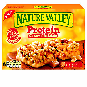 NATURE VALLEY Barretta Protein Caramello Salato, 40 g (confezione 4 pezzi)