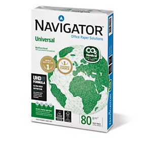 Navigator Carta multiuso Universal CO2 Neutral, A4, 80 g/m², Bianco (risma 500 fogli)