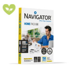 NAVIGATOR Home Pack XS Carta A4 per fotocopie e stampe, 80 g/m², Bianco (risma 150 fogli) NAVIGATOR Home Pack XS Carta A4 per fotocopie e stampe, 80 g/m², Bianco (risma 150 fogli)