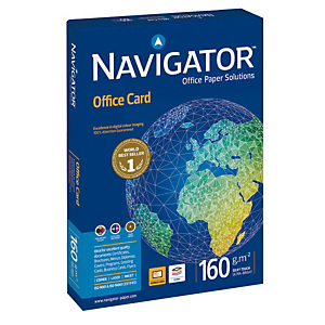 Navigator Office Card Carta multiuso A3 per Stampanti Laser e Inkjet, 160 g/m², Bianco (confezione 250 fogli) Navigator Office Card Carta multiuso A3 per Stampanti Laser e Inkjet, 160 g/m², Bianco (confezione 250 fogli)