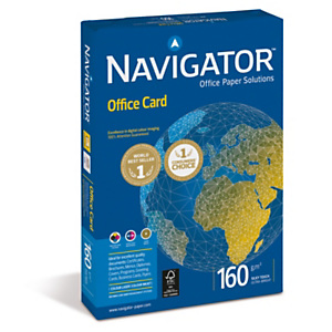 Navigator Office Card Papel Multifunción para Fotocopiadoras, Impresoras Láser e Impresoras de Inyección de Tinta Blanco A4 160 g/m² Navigator Office Card Papel Multifunción para Fotocopiadoras, Impresoras Láser e Impresoras de Inyección de Tinta Blanco A4 160 g/m²