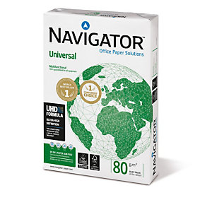Navigator Papier A4 blanc 80g Universal - Ramette de 500 feuilles - lot de 5