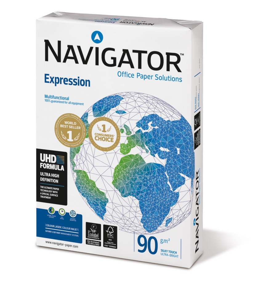 Lot de 5 - Navigator Papier A4 blanc Expression - 90g - Ramette de 500 feuilles