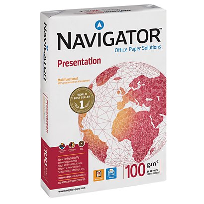 NAVIGATOR Presentation Carta per fotocopie e stampanti A3, 100 g/m², Bianco  (risma 500 fogli) - Carta Multiuso