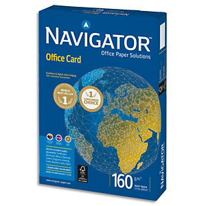 NAVIGATOR Ramette 250 feuilles papier extra Blanc Navigator Office Card A4 160G CIE 169 NAVIGATOR Ramette 250 feuilles papier extra Blanc Navigator Office Card A4 160G CIE 169
