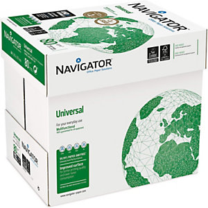 NAVIGATOR Universal Carta per fotocopie e stampanti A4, 80 g/m², Bianco (confezione 5 risme)