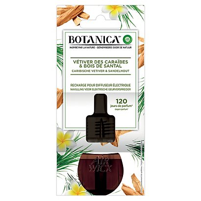 Navulling voor geurverspreider Botanica vetiver en sandelhout 19 ml