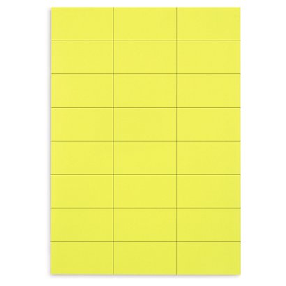 Neonfarbene Etiketten auf dem Bogen 70 x 37 mm gelb - 1