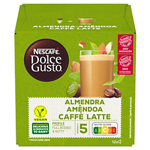 Nescafé Dolce Gusto Café con bebida de Almendras Cápsulas de café, 12 dosis