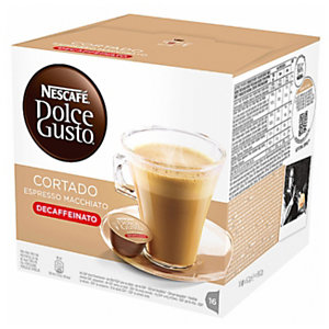 Nescafé Dolce Gusto Café Cortado Espresso Macchiato Descafeinado Cápsulas de café, 16 dosis, 99,2 g