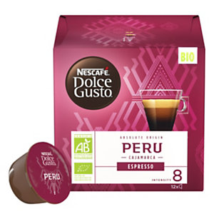 Nescafé Dolce Gusto Espresso bio Pérou - Intensité 8/11 - Paquet 12 capsules