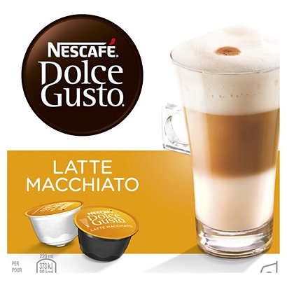 Nescafé Dolce Gusto Latte Macchiato Cápsulas de café y leche, cortado, 8  dosis, 194,4 g - Café Kalamazoo