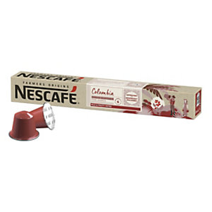 Nescafé Farmer Origin Colombia Cápsulas de Café Descafeinado para Nespresso, 10 dosis