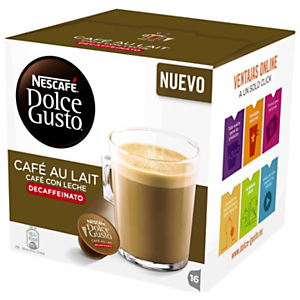 Nescafé Dolce Gusto Café con Leche Descafeinado Cápsulas de café, 16 dosis, 112 g Nescafé Dolce Gusto Café con Leche Descafeinado Cápsulas de café, 16 dosis, 112 g