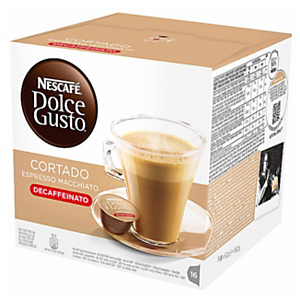 Nescafé Dolce Gusto Café Cortado Espresso Macchiato Descafeinado Cápsulas de café, 16 dosis, 99,2 g Nescafé Dolce Gusto Café Cortado Espresso Macchiato Descafeinado Cápsulas de café, 16 dosis, 99,2 g