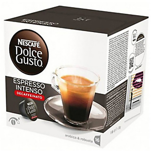 Nescafé Dolce Gusto Café Espresso Intenso Descafeinado Cápsulas de café, 16 dosis, 112 g Nescafé Dolce Gusto Café Espresso Intenso Descafeinado Cápsulas de café, 16 dosis, 112 g
