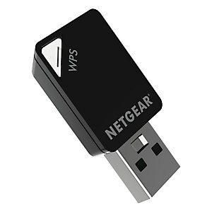 Netgear A6100, Sans fil, USB, WLAN, Wi-Fi 5 (802.11ac), 433 Mbit/s, Noir A6100-100PES