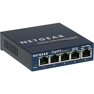 Netgear GS105, No administrado, Gigabit Ethernet (10/100/1000), Bidireccional completo (Full duplex) GS105GE