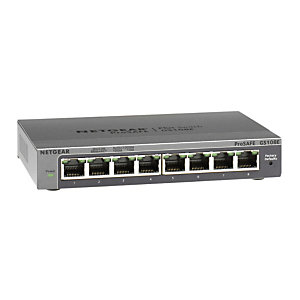 Netgear GS108E, Gestionado, Gigabit Ethernet (10/100/1000), Bidireccional completo (Full duplex) GS108E-300PES