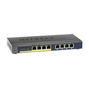 Netgear GS108PP, No administrado, Gigabit Ethernet (10/100/1000), Bidireccional completo (Full duplex), Energía sobre Ethernet (PoE), Montaje en rack, Montaje de pared GS108PP-100EUS