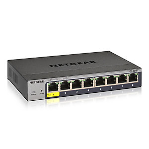 Netgear GS108Tv3, Gestionado, L2, Gigabit Ethernet (10/100/1000), Bidireccional completo (Full duplex) GS108T-300PES