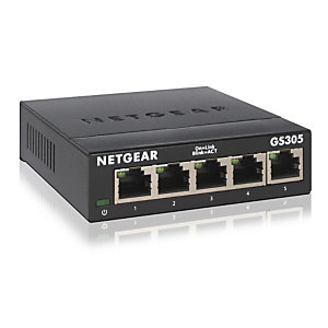Netgear GS305, No administrado, L2, Gigabit Ethernet (10/100/1000), Montaje de pared GS305-300PES