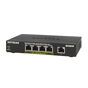 Netgear GS305Pv2, No administrado, Gigabit Ethernet (10/100/1000), Bidireccional completo (Full duplex), Energía sobre Ethernet (PoE), Montaje de pared GS305P-200PES
