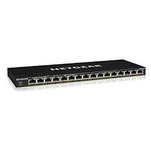 Netgear GS316P, No administrado, Gigabit Ethernet (10/100/1000), Bidireccional completo (Full duplex), Energía sobre Ethernet (PoE), Montaje en rack, Montaje de pared GS316P-100EUS Netgear GS316P, No administrado, Gigabit Ethernet (10/100/1000), Bidireccional completo (Full duplex), Energía sobre Ethernet (PoE), Montaje en rack, Montaje de pared GS316P-100EUS