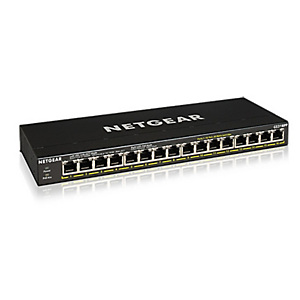 Netgear GS316PP, No administrado, Gigabit Ethernet (10/100/1000), Bidireccional completo (Full duplex), Energía sobre Ethernet (PoE), Montaje en rack, Montaje de pared GS316PP-100EUS