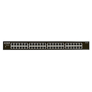 Netgear GS348, Non-géré, Gigabit Ethernet (10/100/1000), Grille de montage, 1U GS348-100EUS Netgear GS348, Non-géré, Gigabit Ethernet (10/100/1000), Grille de montage, 1U GS348-100EUS