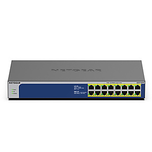 Netgear GS516PP, No administrado, Gigabit Ethernet (10/100/1000), Bidireccional completo (Full duplex), Energía sobre Ethernet (PoE), Montaje en rack GS516PP-100EUS Netgear GS516PP, No administrado, Gigabit Ethernet (10/100/1000), Bidireccional completo (Full duplex), Energía sobre Ethernet (PoE), Montaje en rack GS516PP-100EUS