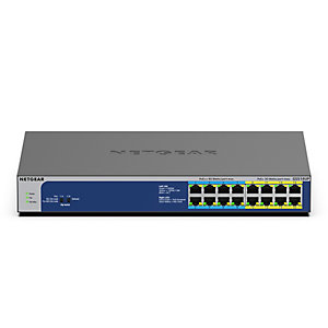 Netgear GS516UP, No administrado, Gigabit Ethernet (10/100/1000), Bidireccional completo (Full duplex), Energía sobre Ethernet (PoE), Montaje en rack GS516UP-100EUS