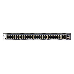 Netgear M4300-52G, Géré, L3, Gigabit Ethernet (10/100/1000), Grille de montage, 1U GSM4352S-100NES Netgear M4300-52G, Géré, L3, Gigabit Ethernet (10/100/1000), Grille de montage, 1U GSM4352S-100NES