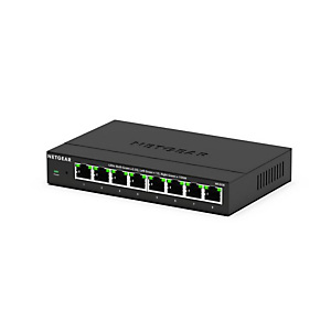 Netgear MS308, No administrado, 2.5G Ethernet (100/1000/2500), Bidireccional completo (Full duplex), Montaje de pared MS308-100EUS Netgear MS308, No administrado, 2.5G Ethernet (100/1000/2500), Bidireccional completo (Full duplex), Montaje de pared MS308-100EUS