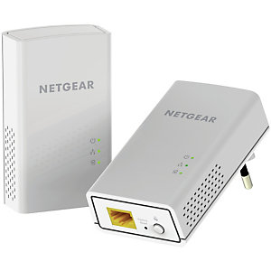 Netgear PL1000, 1000 Mbit/s, IEEE 802.3, Gigabit Ethernet, 10,100,1000 Mbit/s, HomePlug AV2, 500 m PL1000-100PES