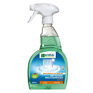 Nettoyant HACCP pour vitres et surfaces Le Vrai, le pulvérisateur de 750 ml Nettoyant HACCP pour vitres et surfaces Le Vrai, le pulvérisateur de 750 ml